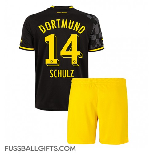 Borussia Dortmund Nico Schulz #14 Fußballbekleidung Auswärtstrikot Kinder 2022-23 Kurzarm (+ kurze hosen)